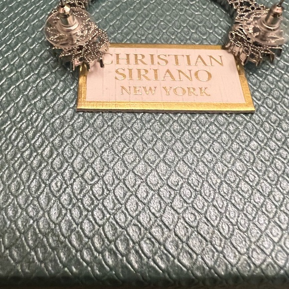 Christian Siriano Cubic Zorconia Climber Earrings - Picture 7 of 7